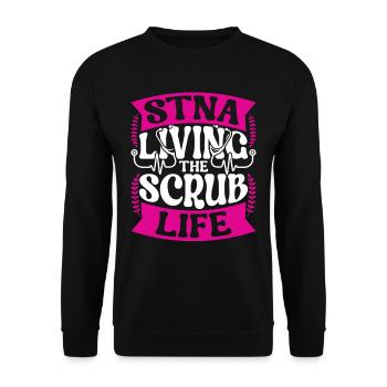 Geriatric Care Assistant Nursing Assistant - Unisex Sweatshirt - black - Front - Alina (178cm) & Michal (187cm)