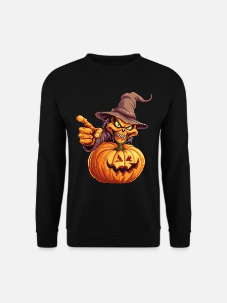 Happy Halloween Monster Hut Kürbis Gruselig Horror - Unisex Pullover - Schwarz