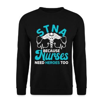 Geriatric Care Assistant Nursing Assistant Nursing Assistant - Unisex Sweatshirt - black - Front - Alina (178cm) & Michal (187cm)