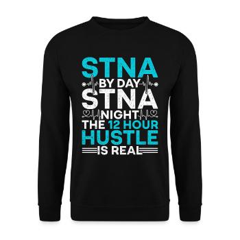 Geriatric Care Assistant Nursing Assistant Nursing Assistant - Unisex Sweatshirt - black - Front - Alina (178cm) & Michal (187cm)