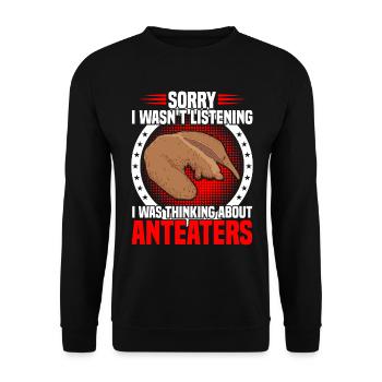Thought of anteater Anteater - Unisex Sweatshirt - black - Front - Alina (178cm) & Michal (187cm)