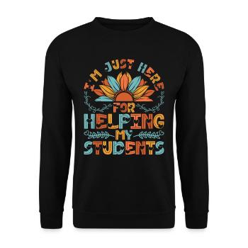Educational Assistant Teaching Assistant - Unisex Sweatshirt - black - Front - Alina (178cm) & Michal (187cm)