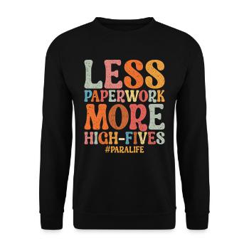 Educational Assistant Teaching Assistant - Unisex Sweatshirt - black - Front - Alina (178cm) & Michal (187cm)