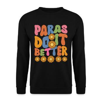 Assistante parentale Paras Do It Better - Sweat-shirt Unisexe - noir - Devant - Alina (178cm) & Michal (187cm)