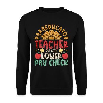 Educational Assistant Teaching Assistant - Unisex Sweatshirt - black - Front - Alina (178cm) & Michal (187cm)