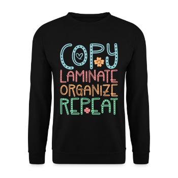 Assistante maternelle Assistante pédagogique - Sweat-shirt Unisexe - noir - Devant - Alina (178cm) & Michal (187cm)
