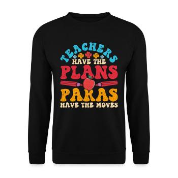 Educational Assistant Childcare Assistant - Unisex Sweatshirt - black - Front - Alina (178cm) & Michal (187cm)