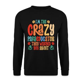 Educational Assistant Teaching Assistant - Unisex Sweatshirt - black - Front - Alina (178cm) & Michal (187cm)