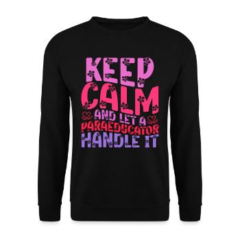 Educational Assistant Teaching Assistant - Unisex Sweatshirt - black - Front - Alina (178cm) & Michal (187cm)