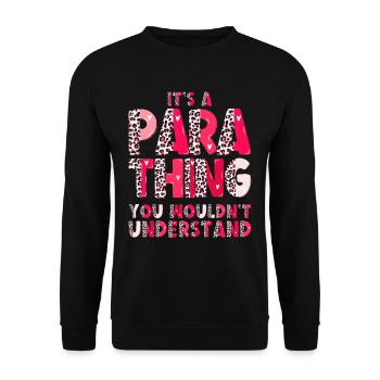 Childcare Assistant It's A Para Thing - Unisex Sweatshirt - black - Front - Alina (178cm) & Michal (187cm)