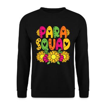 Educational Assistant Para Squad - Unisex Sweatshirt - black - Front - Alina (178cm) & Michal (187cm)