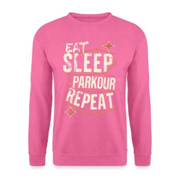 Manger Dormir Parkour Répéter le dicton sportif - Sweat-shirt Unisexe - rose - Devant