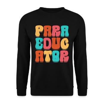Educational Assistant Teaching Assistant - Unisex Sweatshirt - black - Front - Alina (178cm) & Michal (187cm)