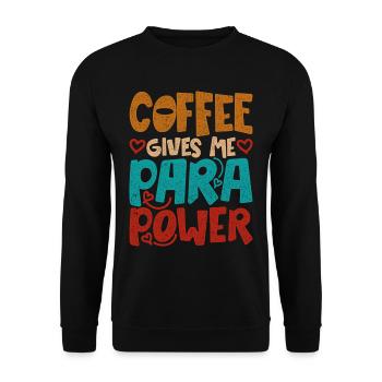 Educational Assistant Coffee - Unisex Sweatshirt - black - Front - Alina (178cm) & Michal (187cm)