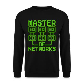 Netzwerkadministrator Master Of Networks - Unisex Pullover - Schwarz - Vorne - Alina (178cm) & Michal (187cm)