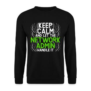 Netzwerkadministrator Programmierer - Unisex Pullover - Schwarz - Vorne - Alina (178cm) & Michal (187cm)