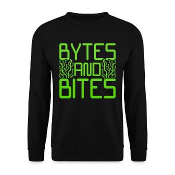 Network Administrator Bytes And Bites - Unisex Sweatshirt - black - Front - Alina (178cm) & Michal (187cm)
