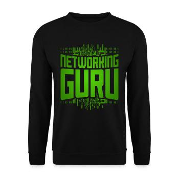 Netzwerkadministrator Networking Guru - Unisex Pullover - Schwarz - Vorne - Alina (178cm) & Michal (187cm)