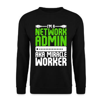 Programmierer Netzwerkadministrator - Unisex Pullover - Schwarz - Vorne - Alina (178cm) & Michal (187cm)