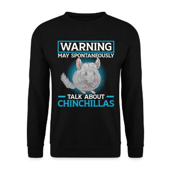 Parlez de chinchilla, rongeur, souris laineuse - Sweat-shirt Unisexe - noir - Devant - Alina (178cm) & Michal (187cm)