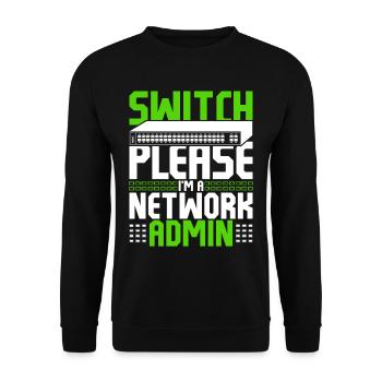 Netzwerkadministrator Programmierer - Unisex Pullover - Schwarz - Vorne - Alina (178cm) & Michal (187cm)