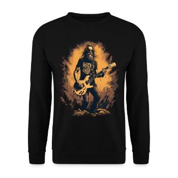 Guitarist Guitar Guitar Player Gift - Unisex Sweatshirt - black - Front - Alina (178cm) & Michal (187cm)