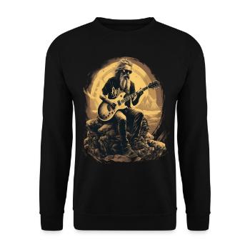 Guitarist Guitar Guitar Player Gift - Unisex Sweatshirt - black - Front - Alina (178cm) & Michal (187cm)