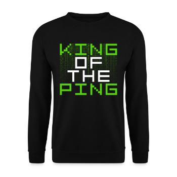 Netzwerkadministrator King Of The Ping - Unisex Pullover - Schwarz - Vorne - Alina (178cm) & Michal (187cm)