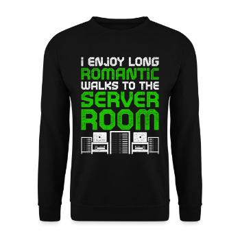 Netzwerkadministrator Server Room - Unisex Pullover - Schwarz - Vorne - Alina (178cm) & Michal (187cm)