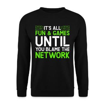 Netzwerkadministrator Programmierer - Unisex Pullover - Schwarz - Vorne - Alina (178cm) & Michal (187cm)