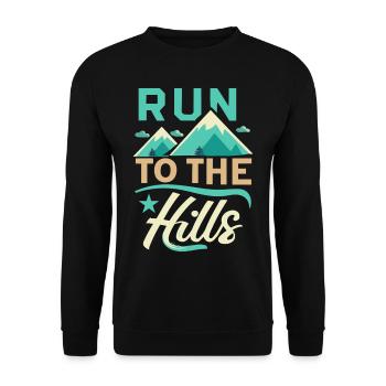 Run to the Hills Läufer Runner Jogger - Sweat-shirt Unisexe - noir - Devant - Alina (178cm) & Michal (187cm)
