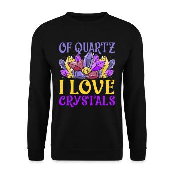 Cristaux de guérison de Quartz que j’aime cristaux - Sweat-shirt Unisexe - noir - Devant - Alina (178cm) & Michal (187cm)