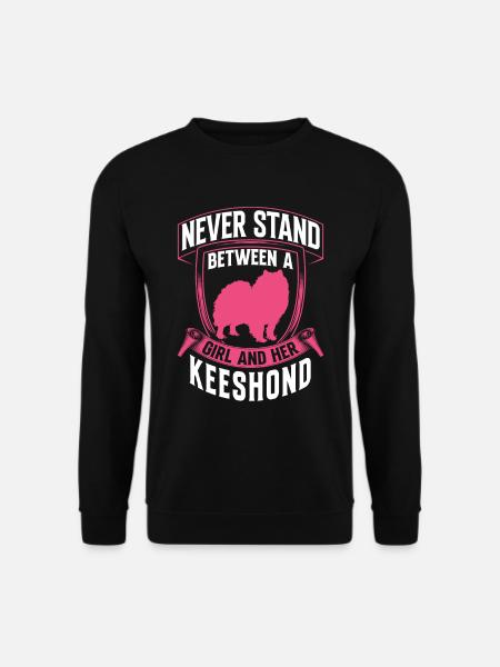Mädchen und ihr Wolfsspitz Deutscher Spitz - Unisex Pullover - Schwarz