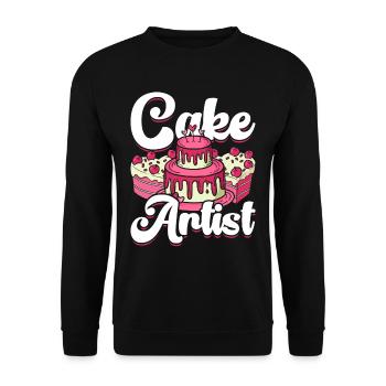 Cake Artist, Cake Artist, Pastry Chef, Patissier - Unisex Sweatshirt - black - Front - Alina (178cm) & Michal (187cm)