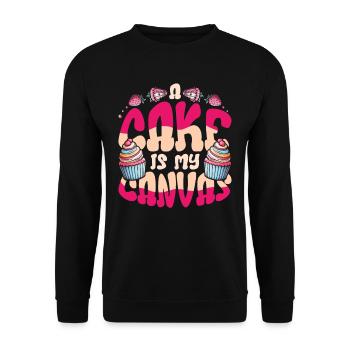 Pastry Chef A Cake Is My Canvas - Unisex Sweatshirt - black - Front - Alina (178cm) & Michal (187cm)