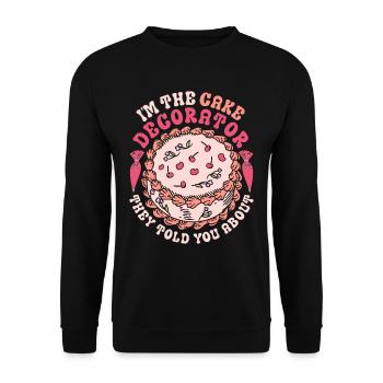 Cake Artist, Cake Artist, Pastry Chef, Patissier - Unisex Sweatshirt - black - Front - Alina (178cm) & Michal (187cm)