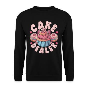 Pastry Chef Cake Artist Cake Dealer - Unisex Sweatshirt - black - Front - Alina (178cm) & Michal (187cm)