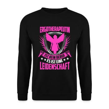 Ergotherapie ist kein Beruf Ergotherapeutin - Unisex Pullover - Schwarz - Vorne - Alina (178cm) & Michal (187cm)