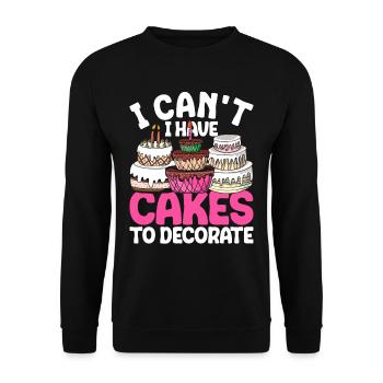 Cake Artist, Cake Artist, Pastry Chef, Patissier - Unisex Sweatshirt - black - Front - Alina (178cm) & Michal (187cm)