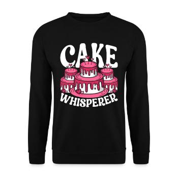 Cake Whisperer Cake Artist Pastry Chef Patissier - Unisex Sweatshirt - black - Front - Alina (178cm) & Michal (187cm)