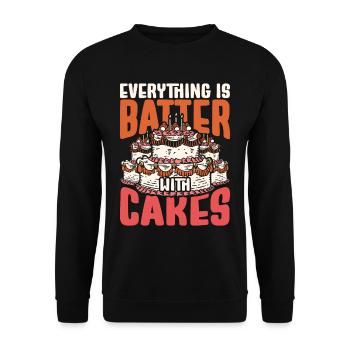 Pastry Chef, Patissier, Cake Artist, Cake Artist - Unisex Sweatshirt - black - Front - Alina (178cm) & Michal (187cm)