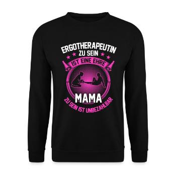 Ergotherapeutin zu sein ist eine Ehre - Unisex Pullover - Schwarz - Vorne - Alina (178cm) & Michal (187cm)