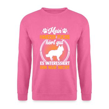 Harzer Fuchs hört gut Altdeutscher Hütehund - Unisex Pullover - Pink - Vorne