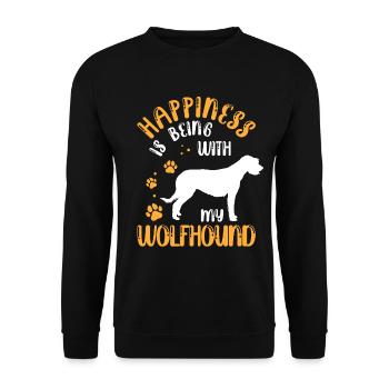 Le lévrier irlandais rend le lévrier heureux - Sweat-shirt Unisexe - noir - Devant - Alina (178cm) & Michal (187cm)