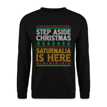 Saturnales Saturnalien - Sweat-shirt Unisexe - noir - Devant - Alina (178cm) & Michal (187cm)