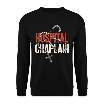 Hospital chaplain Hospital chaplain - Unisex Sweatshirt - black - Front - Alina (178cm) & Michal (187cm)