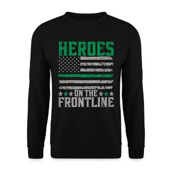 Gardes-frontières Gardes-frontières douaniers - Sweat-shirt Unisexe - noir - Devant - Alina (178cm) & Michal (187cm)