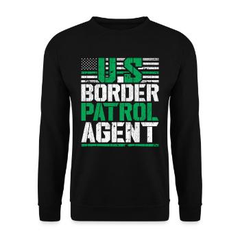 Gardes-frontières Gardes-frontières Douanes - Sweat-shirt Unisexe - noir - Devant - Alina (178cm) & Michal (187cm)