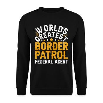 Gardes-frontières Gardes-frontières Douanes - Sweat-shirt Unisexe - noir - Devant - Alina (178cm) & Michal (187cm)