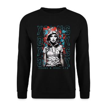 Tattoo Girl - Cool Girl Woman Tattoo - Unisex Sweatshirt - black - Front - Alina (178cm) & Michal (187cm)